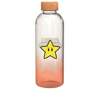 STOR - Super Mario Bros - Bouteille large en verre avec manchon Silicone - Réutilisable - 1030 ml