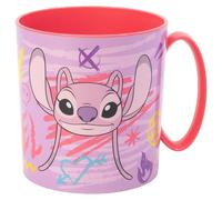 STOR Tasse Enfant Plastique Stitch 390ml - Compatible Micro-ondes, Résistante et Réutilisable pour Enfants