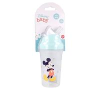 Stor Tasse pour enfant avec paille flexible avec motif Disney Mickey Mouse 295 ml, sans BPA, lavable et réutilisable