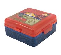 STOR Tataway Boîte à sandwich Avengers pour enfants en plastique, sans BPA, lavable et réutilisable, avec plusieurs compartiments