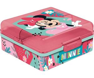 STOR Tataway Boîte à sandwich Disney Minnie à compartiments multiples pour bébé, en plastique sans BPA, lavable et réutilisable