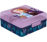STOR Boîte à sandwich violette Disney pour filles en plastique congelé Elsa Anna avec plusieurs compartiments