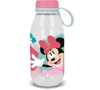STOR Tataway Bouteille transparente Disney Ecozen pour fille en tritan Minnie 460 ml avec bouchon et poignée en silicone
