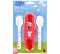 Stor Toddler étui avec 2 cuillères PP Peppa Pig Little ONE, plastique, coloré, Estándar
