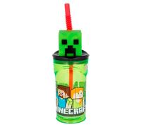 Stor S.L. Gobelet réutilisable pour enfants Minecraft — Plastique sans BPA 430 ml, figurine 3D, Vert