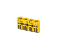 Storacell PowerPax CR123 Lot de 4 boîtes de Rangement pour Piles Jaune