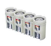 Storacell PowerPax Rangement pour C batterie Caddy, Glow-In-The-Dark Moonshine, 4-pack
