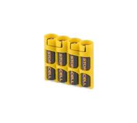 STORACELL Powerpax Slimline Boîtier de Piles AAA, Jaune, Peut contenir 4 Piles