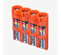 Storacell Powerpax Slimline Boîtier de Piles AAA, Orange, Peut contenir 4 Piles
