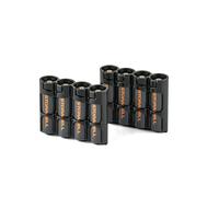 Storacell SLAATB Slimline Lot de 2 boîtes de rangement pour 4 piles AA Noir