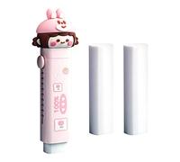 Storaffy Gommes en Caoutchouc Mignonnes | Gomme rétractable 1/4 pcs de Papeterie Kawaii avec recharges Remplacement Dessin animé, Fournitures Scolaires Rose