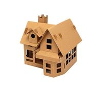 Storaffy Maisonnette en Carton | Maisonnette à colorier en Carton - Paper Toys Making, Crisp KT Board, Cultivate Concentration, Hands- Ability and Patience Decor Placard, Table de Chevet