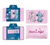Lyo Plateau multiusage Stitch Angel – Couvercle magnétique, 29×19 cm – Licence Officielle Disney