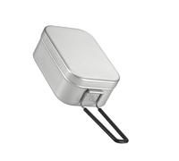 Storage Bag Boîte à déjeuner d'extérieur avec poignée pliable en aluminium pour camping Bentos conteneur portable chauffant pour pique-nique boîte à bento ustensiles de cuisine camping déjeuner