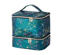 Storage Bag, Carrying Case, Sturdy Handle Holds 30 Bottles Sponge Partitions Shockproof Protection Zipper Closure, Nail Storage Organizer for Nail Supplies, 10,04 x 7,87 x 9,45 Pouces, Vert,