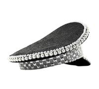 Storage Bag Chapeau de capitaine étincelant à paillettes pour enterrement de vie de jeune fille, accessoire de fête pour acteur, actrice, enterrement de vie de jeune fille