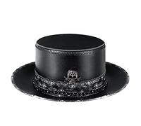 Storage Bag Chapeau de docteur steampunk en cuir pour costume d'Halloween adulte accessoire bal masqué pour homme