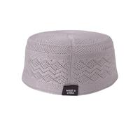 Storage Bag Chapeau Kufi creux musulmans avec motif hllowout pour cérémonies religieuses et échanges culturels, gris, L