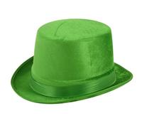 Storage Bag Chapeau Lincoln vert StPatricks Day Flat Top Hat Holiday Headwear Irish National Day Celebration Magicians Festival Green For Party