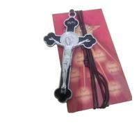 Storage Bag Collier avec pendentif croix religieuse gothique vintage crucifix fait à la main pour femme et fille Longueur réglable, taille unique, Comme décrit, Comme décrit.