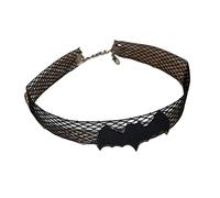 Storage Bag Collier ras du cou élégant en dentelle noire pour femme et fille - Collier ras du cou cool steampunk araignées - Cadeau pour femme - Collier en maille noire pour festivals de musique