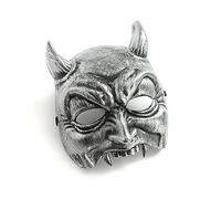 Storage Bag Demi-visage effrayant en forme de diable pour carnaval, Halloween, bal masqué, cosplay, homme et femme, résine