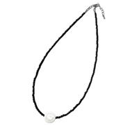 Storage Bag Élégant collier nœud perles pendentif cœur chaîne clavicule française chaînes pour femmes filles forme d'amour, taille unique, Comme décrit, Comme décrit.