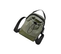 Storage Bag Élégant sac à bandoulière en toile avec cordon de serrage pour femme, tendance et pratique, petit sac à main portable pour bouteille d'eau, Vert, One Size