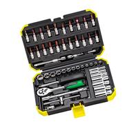 Storage Bag Ensemble complet de 53 clés à cliquet de 6,35 mm avec extension pour des réparations automobiles et domestiques efficaces