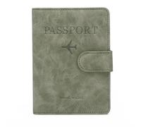 Storage Bag Étui de passeport en cuir synthétique avec blocage pour passeport - Organiseur de voyage pour homme et femme - Étui de blocage pour cartes de visite, Vert, Beauté de masse