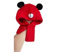Storage Bag Joli chapeau tricoté pour enfants avec oreilles d'ours pour Halloween, Noël, chiot oreilles d'ours pour l'hiver tricoté