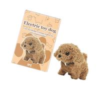 Storage Bag Jouet électrique en peluche pour chien qui marche avec un comportement vivant - Jouet pour chiot - Adorable jouet de simulation d'animal pour tout-petits - Peluche rampante pour
