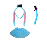 Storage Bag L'ensemble de costume d'âne comprend une queue d'âne, un bandeau, un nœud papillon, une jupe, un gant et une jupe, une tenue d'Halloween pour enfant, accessoires de costume de cosplay