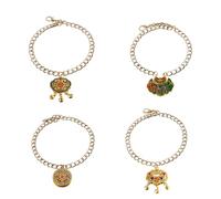 Storage Bag Lot de 4 petits pendentifs pour animaux de compagnie avec clochettes et colliers décoratifs