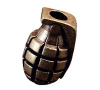 Storage Bag Pendentif grenades en métal pour porte-clés et sac à dos - Décoration unique grenades - Accessoires paracorde - Collier en laiton sculpté, taille unique, Comme décrit, Comme décrit.