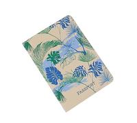 Storage Bag Porte-passeport sécurisé en polyuréthane avec impression numérique pour voyageur, cadeau de Thanksgiving, porte-passeport à motif de feuille, a, Beauté de masse