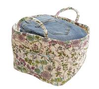 Storage Basket - Grand coffre de rangement Boho en tissu - Design portable - Espace Saving Laundry Hamper