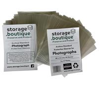 storage.boutique Pochettes de protection pour photographies, norme d'archives, sans acide, format A7, 111 x 80 mm, lot de 50