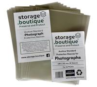 storage.boutique Pochettes de protection pour photographies, qualité archive standard, sans acide, format A6, 151 x 108 mm, 50