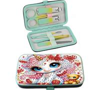 Storage Box Decorations Diamond Art Kits Kits Adults,Nail Art Kit Including 7 Professional Nail Care Tools DIY Irregular Rhinestone Manicure Storage Box Gift for Family and Home Use