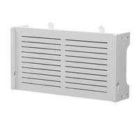 Storage Boxes Boîte De Rangement Routeur sans Fil Poinçon Rack WiFi Mural Décoratif Créatif Blanc Flottant(Shape:B,38 * 20 * 8.5cm)