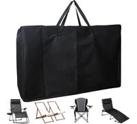 Storage Carry Bag, Waterproof Folding Chair Tote, Portable Handle Organizer, 72x28x106cm, Recliner Wheelchair Yoga Mat Pouch Black, Large Size, Outdoor Travel Picnic Camping Effortless Organization