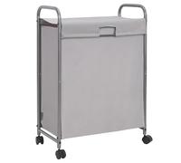 STORAGE MANIAC Panier à linge fin avec couvercle, 85 L, trieur à linge avec roulettes, panier à linge étroit, panier à linge sale à 2 charges, organiseur à linge, chariot à linge avec roues et
