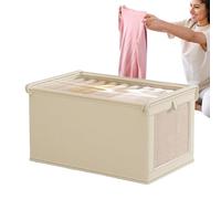 Storage Organizer, Clothes Container, 18.5x11.81x9.84 Inches, Wardrobe Box, Large Storage Capacity Bin with Handle Dustproof Fabric Design for Home, Bedroom, Dorm Room, Nursery, Attic, Apartment