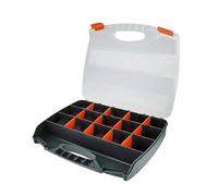 Storage Organizer | Small Parts Organizer | Storage Box | Adjustable Parts Storage | Compact Organizer | 12x2x10 Inch Parts Organizer With Removable Dividers Tool Box For Hardware Screws Bolts Nails