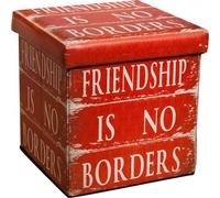 Storage Ottoman En Faux Cuir Pliage Friendship Multicolore
