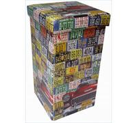 Storage Ottoman En Faux Cuir Pliage Multicolore