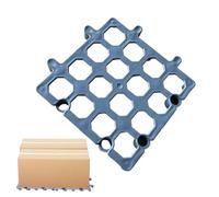 Storage palettes - PP lockable | 33,5 cm base plate | Non-slip stackable grid structure for air circulation in basement storage room cupboard supermarket home commercial organization
