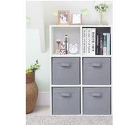 STORAGEIDEAS Lot de 4 cubes de rangement de 27,9 cm, bacs de rangement pliables en tissu avec poignées, bacs de rangement pour placard, paniers de rangement pour vêtements, paniers de rangement pour