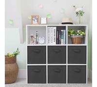 STORAGEIDEAS Lot de 6 cubes de rangement de 27,9 cm, bacs de rangement pliables en tissu avec poignées, bacs de rangement pour placard, paniers de rangement pour vêtements, paniers de rangement pour